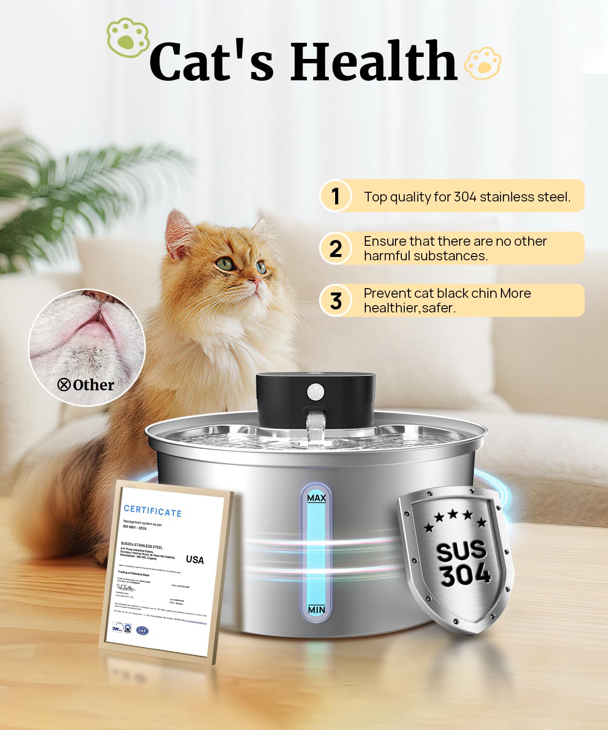 BEST JAJA fountain in Timed Mode dispenses water periodically for regular sipping.