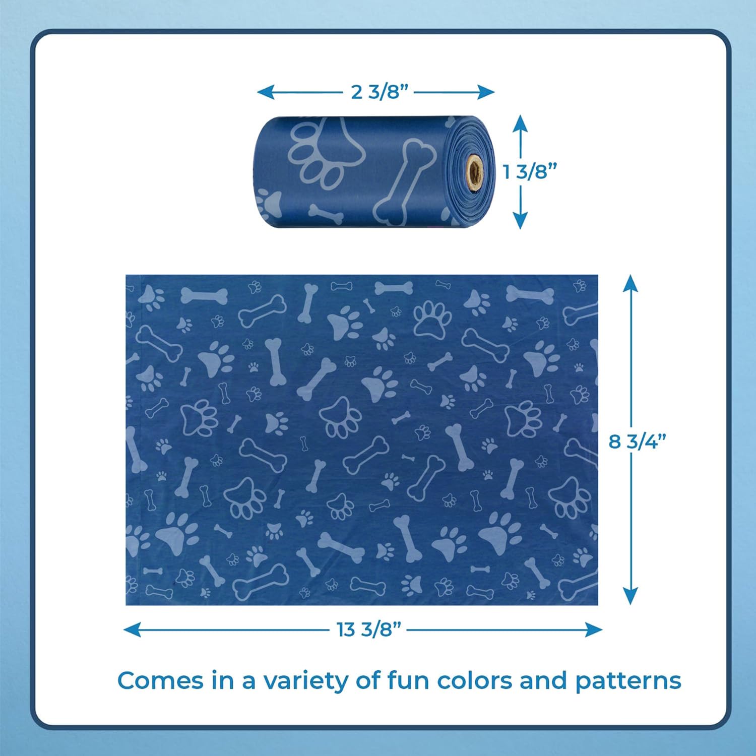 Best Pet Supplies assorted colors poop bags to keep waste sorted and discreet.