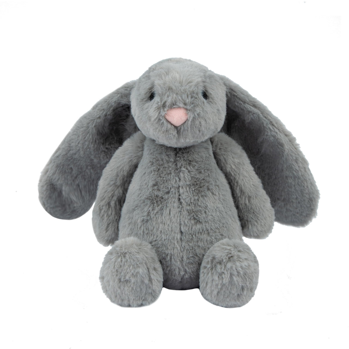 Best Pet Supplies Bunny gray large toy ready for fetch and squeaky play.