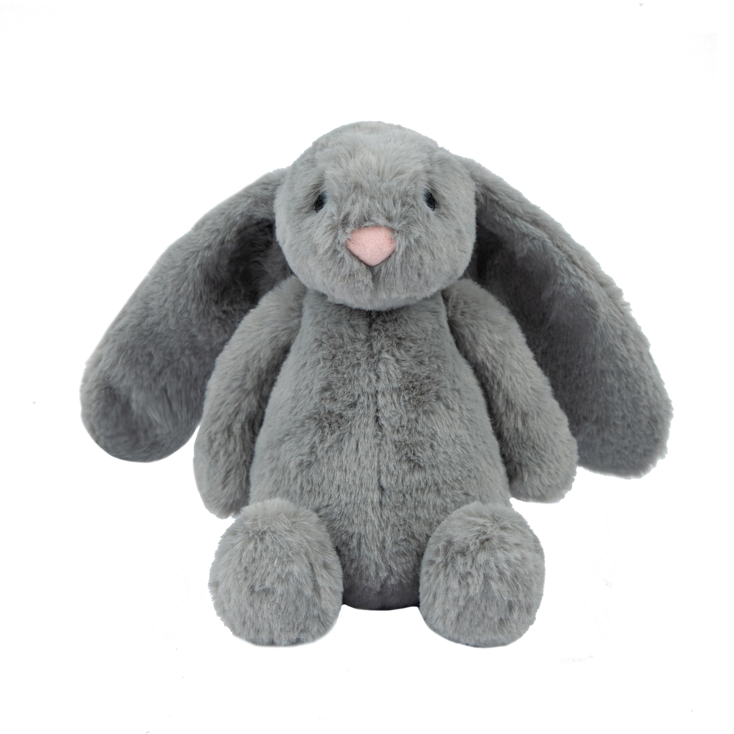 Best Pet Supplies Bunny gray large toy ready for fetch and squeaky play.