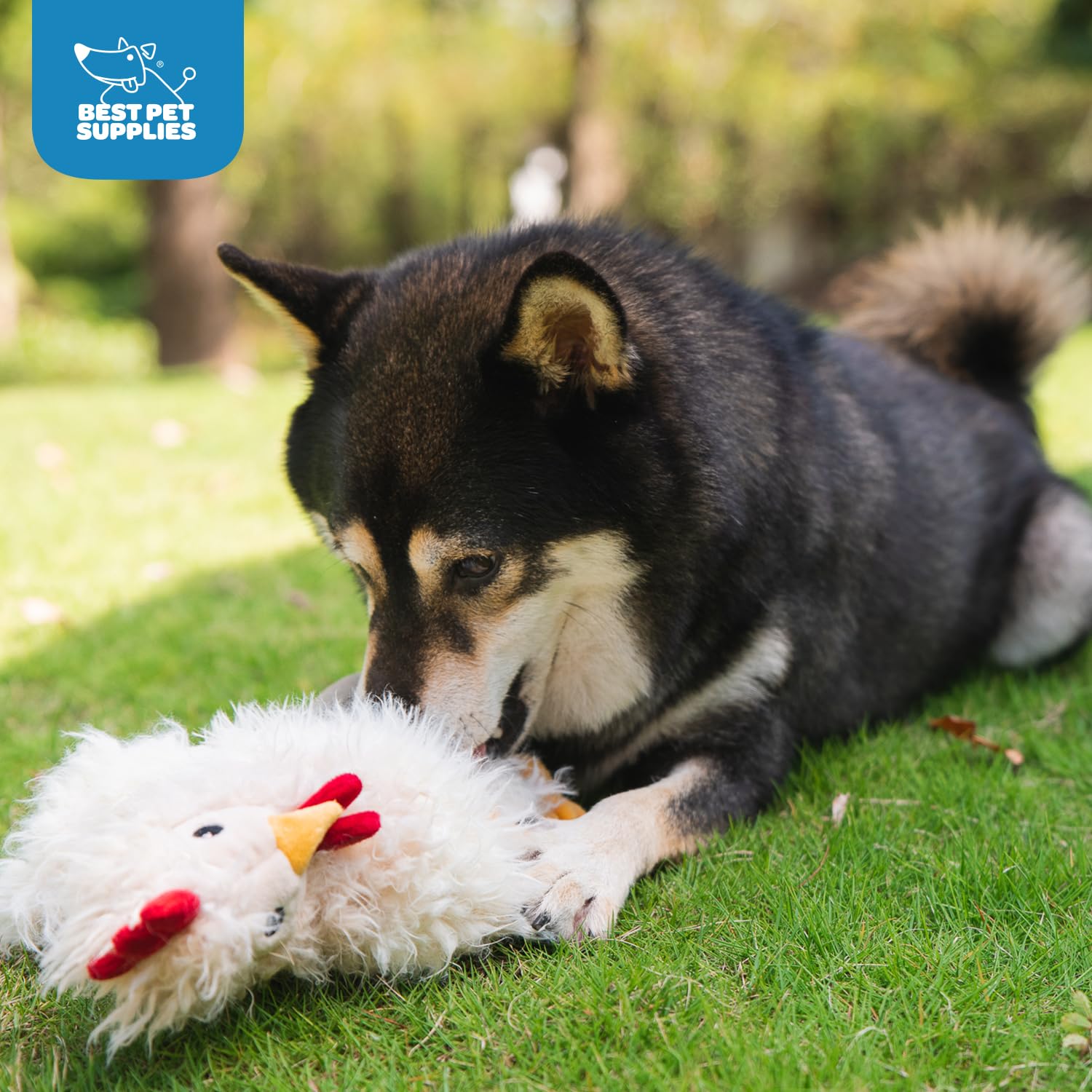 Best Pet Supplies cuddle buddy beige dog toy great for bedtime and comforting routines.