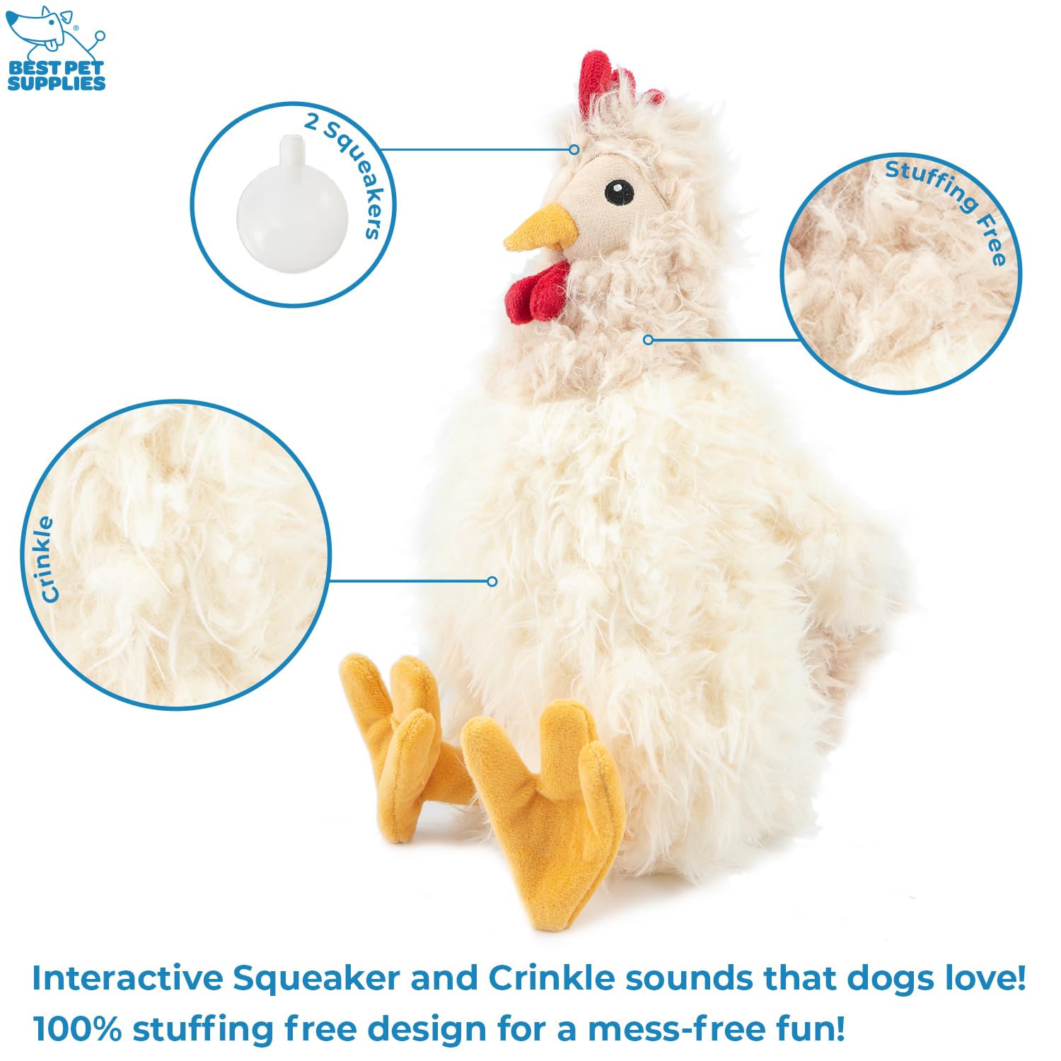 Best Pet Supplies durable plush dog toy designed for chewing and tossing across rooms and yards.