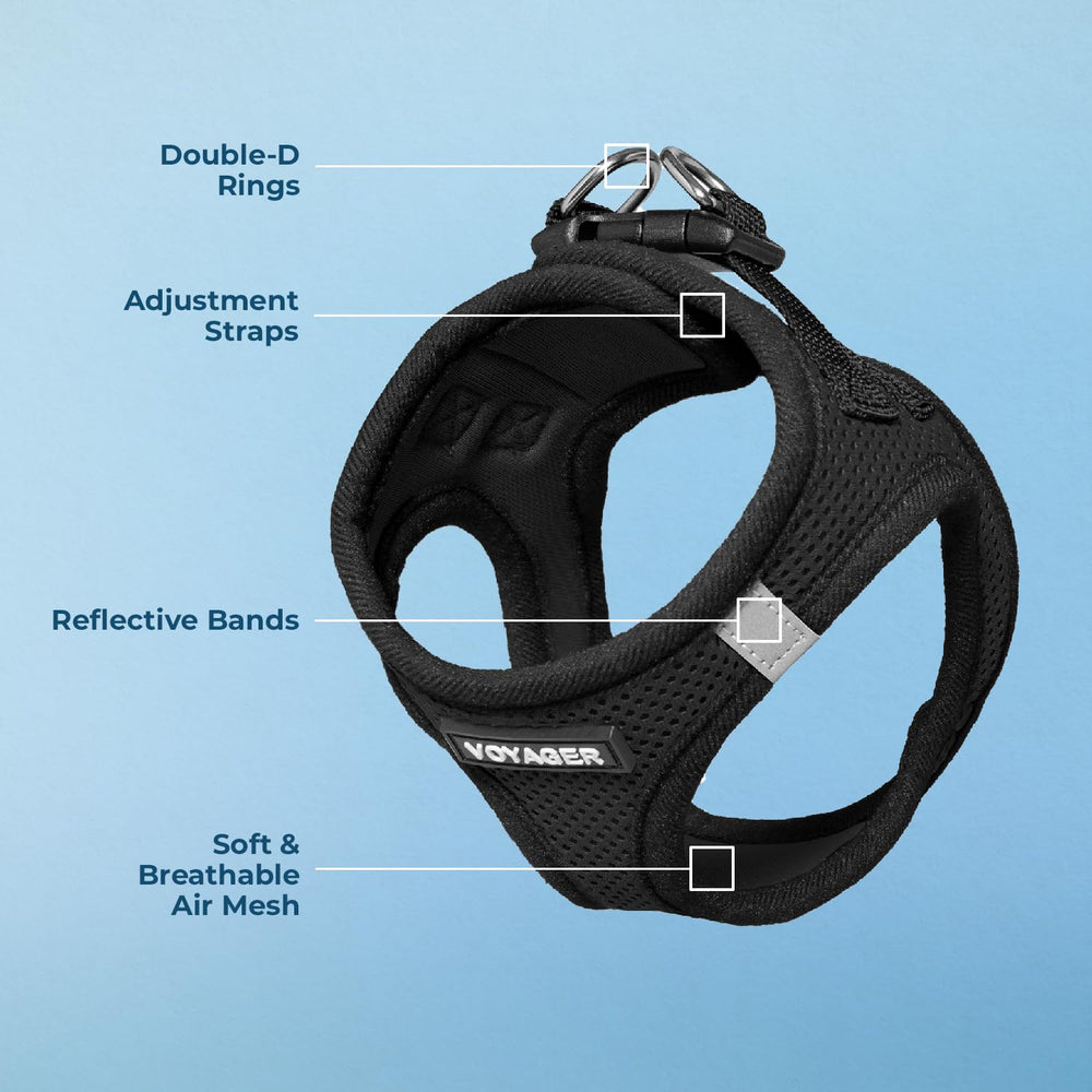 Best Pet Supplies no-pull harness features hook-and-loop fastener for quick, secure adjustments.