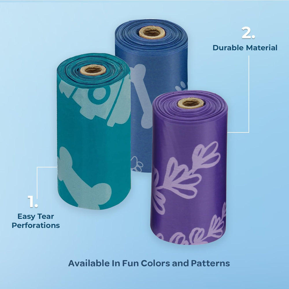 Best Pet Supplies poop bags thick and durable for easy pickup on walks.