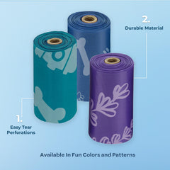 Best Pet Supplies poop bags thick and durable for easy pickup on walks.