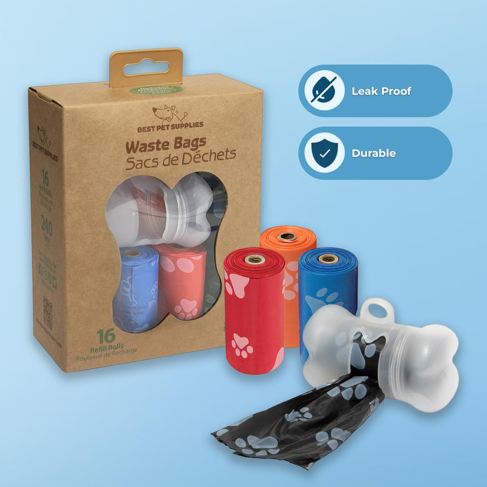 Best Pet Supplies thick poop bags 13x9 inch guard against leaks for any breed cleanup