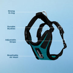 Best Pet Supplies Voyager harness back D-ring for secure leash attachment.