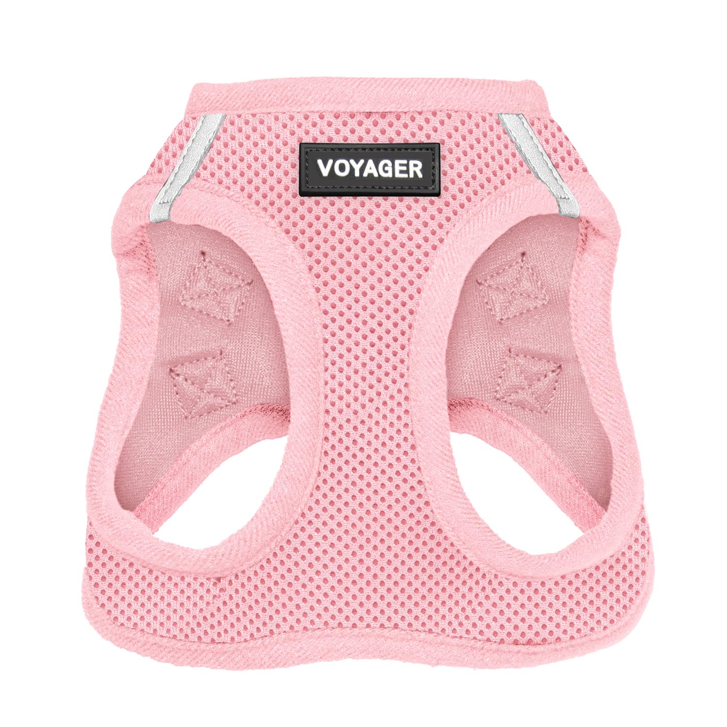 Best Pet Supplies Voyager Step-in Air Harness pink front view for secure, comfortable walks.