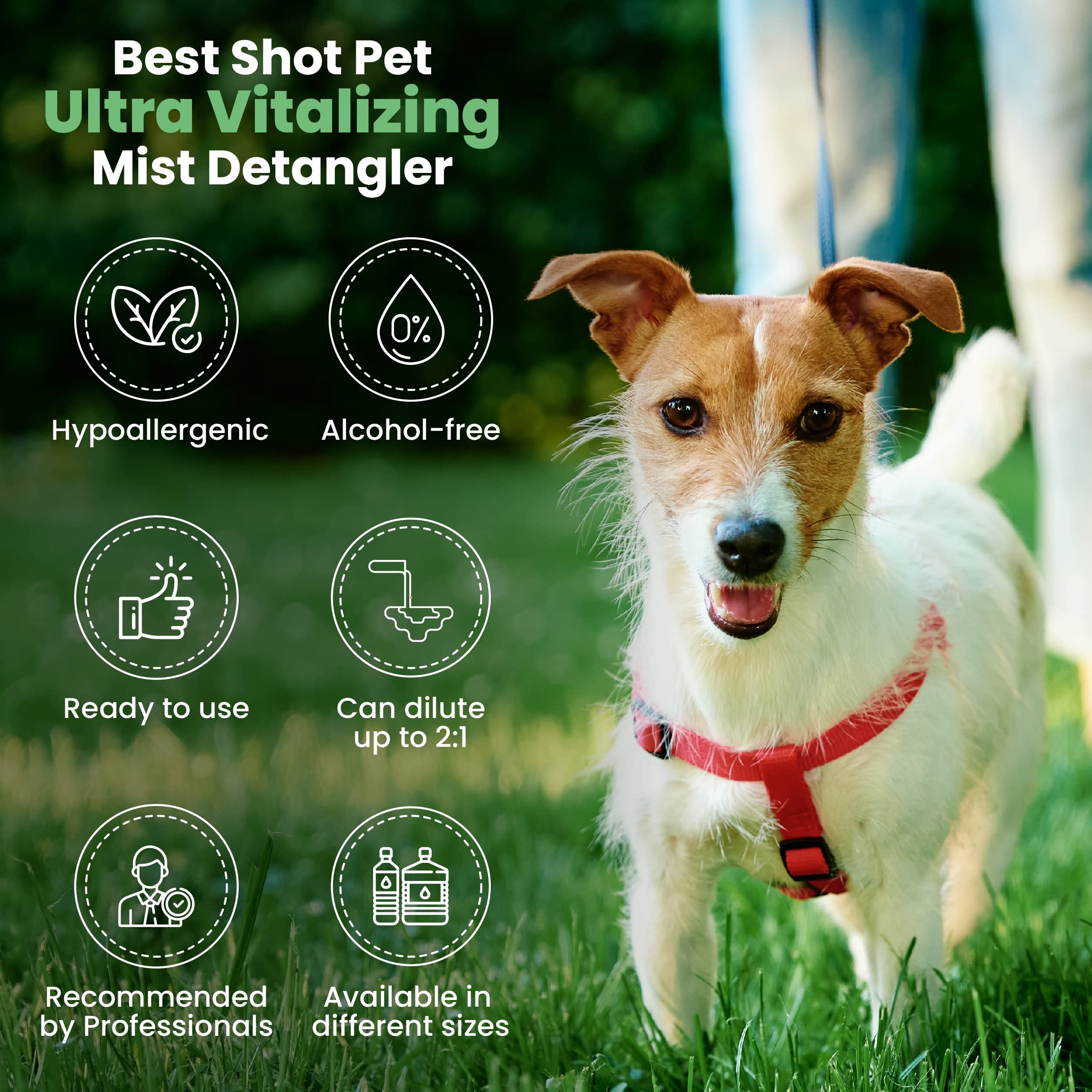 Best Shot Pet Ultra Vitalizing Mist after bath finish spray aids faster drying.