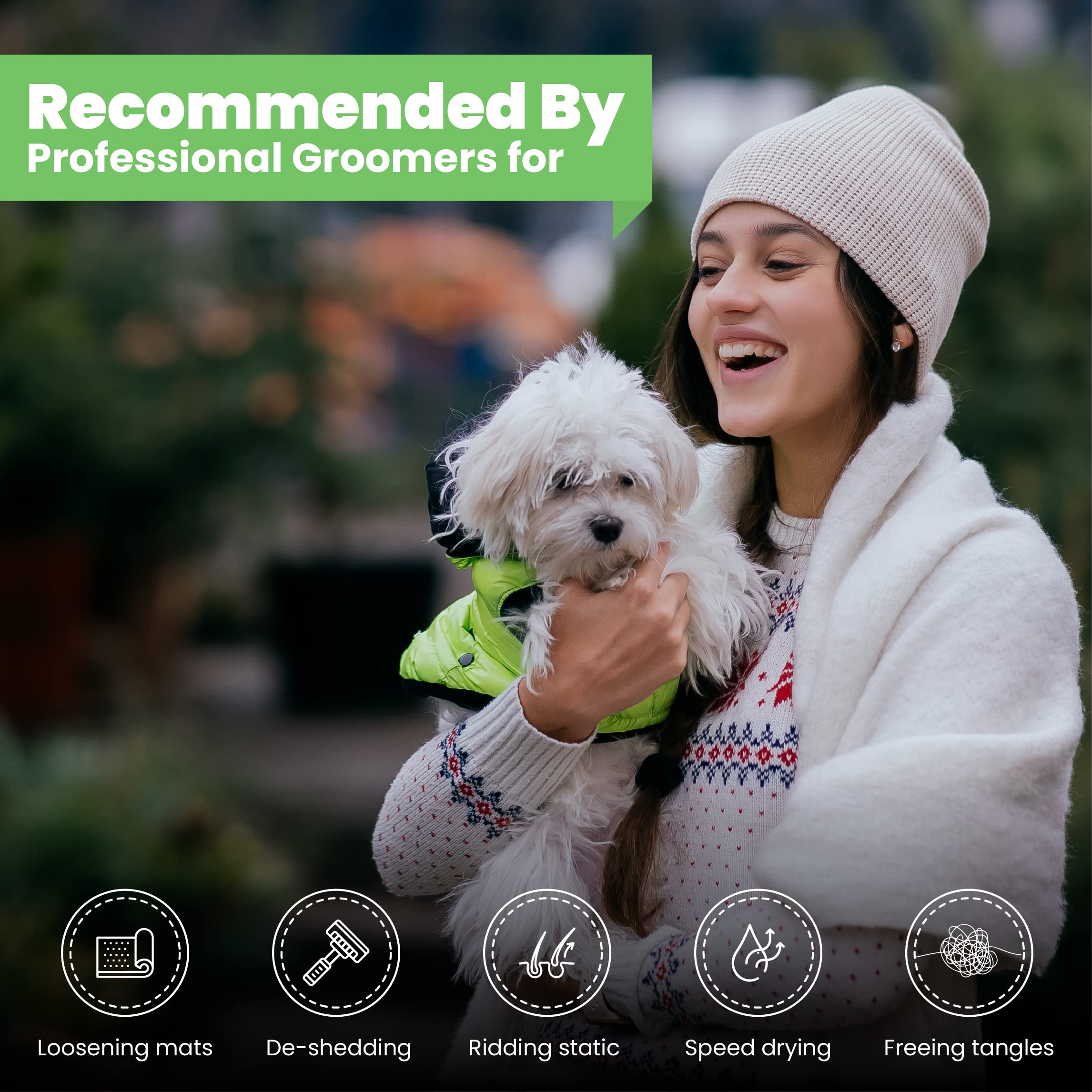 Best Shot Pet Ultra Vitalizing Mist herbal scent enhances grooming routine.