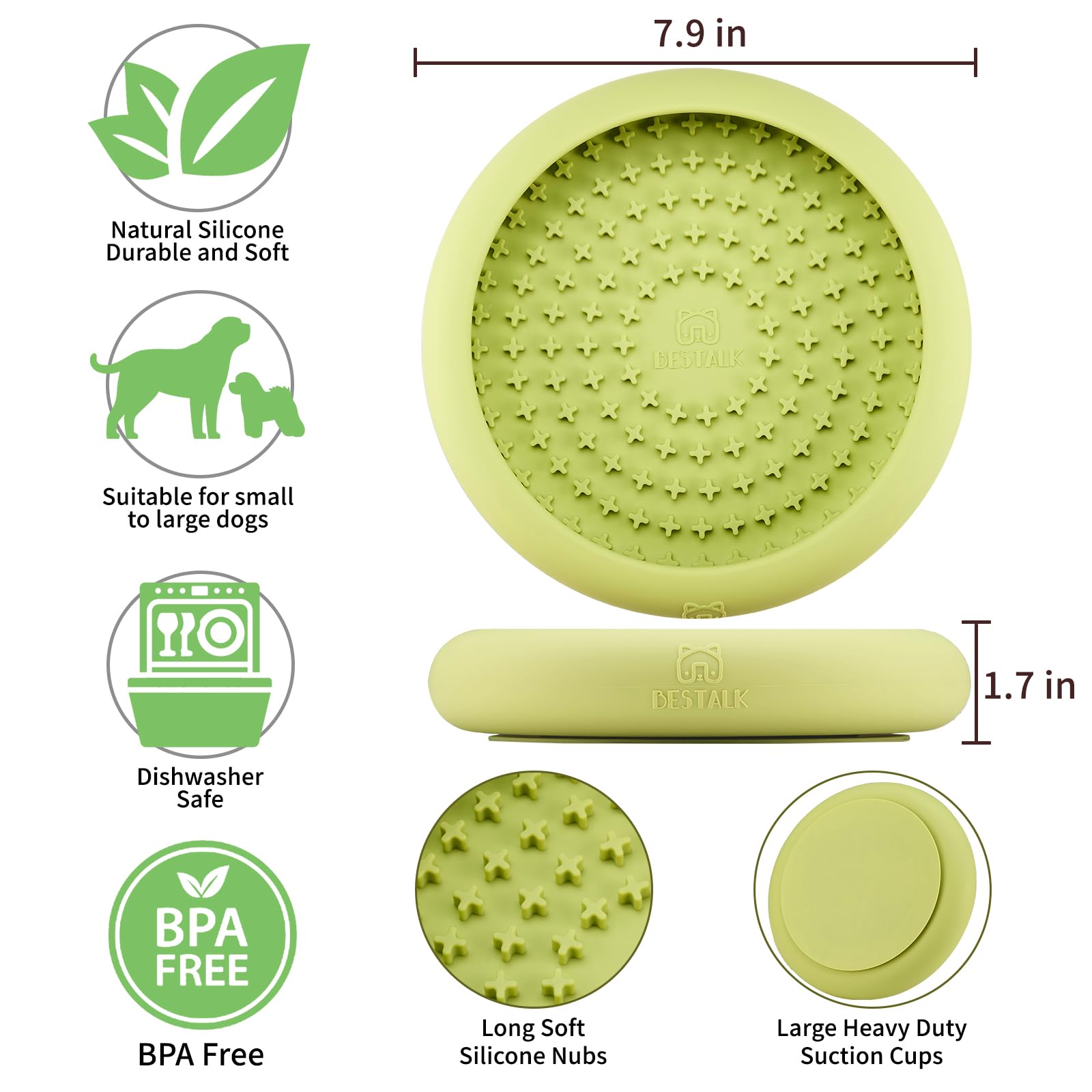 Bestalk anti-slip edge with suction cups supports mess-free feeding