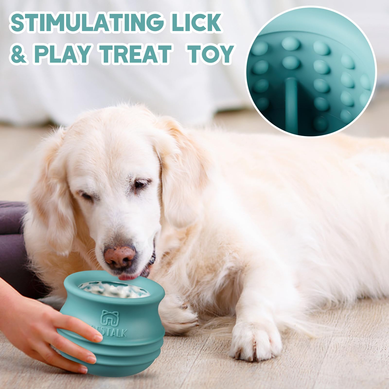 Bestalk dishwasher-safe teal play toy ensures quick cleanup after play sessions.