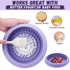 Bestalk lick bowl with anti-slip edge to reduce mess during feeding