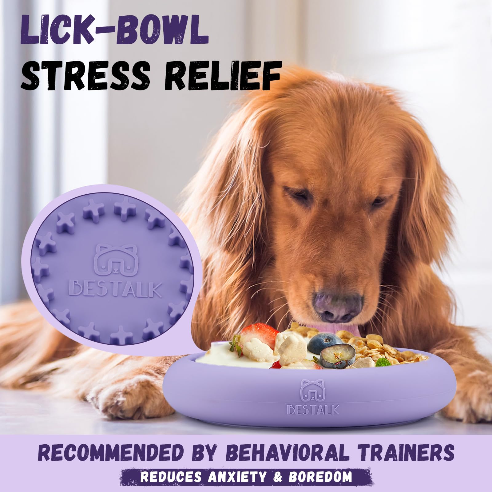 Bestalk dog lick bowl freezing treats extending playtime and engagement