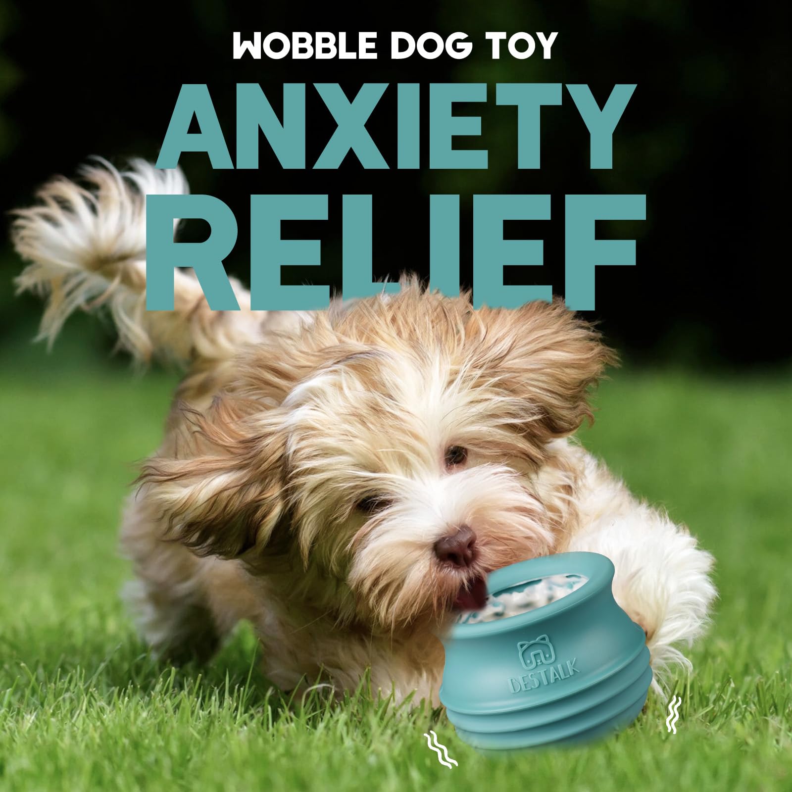 Bestalk freeze treat dispenser teal keeps dogs busy with slow tasty rewards