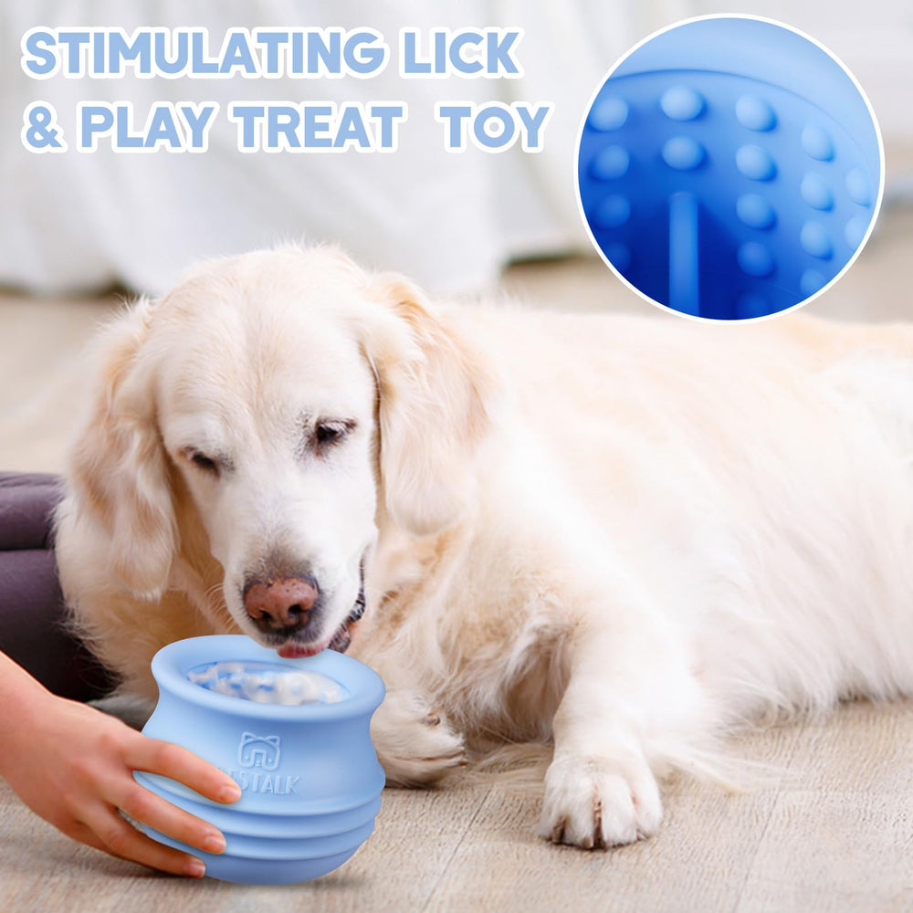 Bestalk long-lasting interactive toy helps redirect boredom during meals or training.