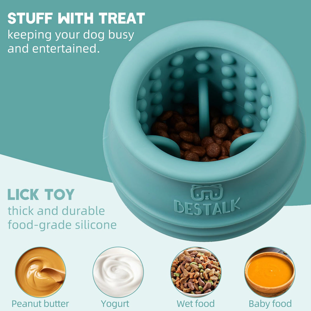 Bestalk silicone dog toy in Teal is durable and dishwasher-safe for easy cleanup.