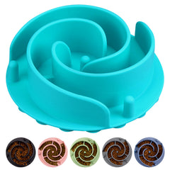 Bestalk slow-feeder-bowl-insert-teal slows eating pace during meals.