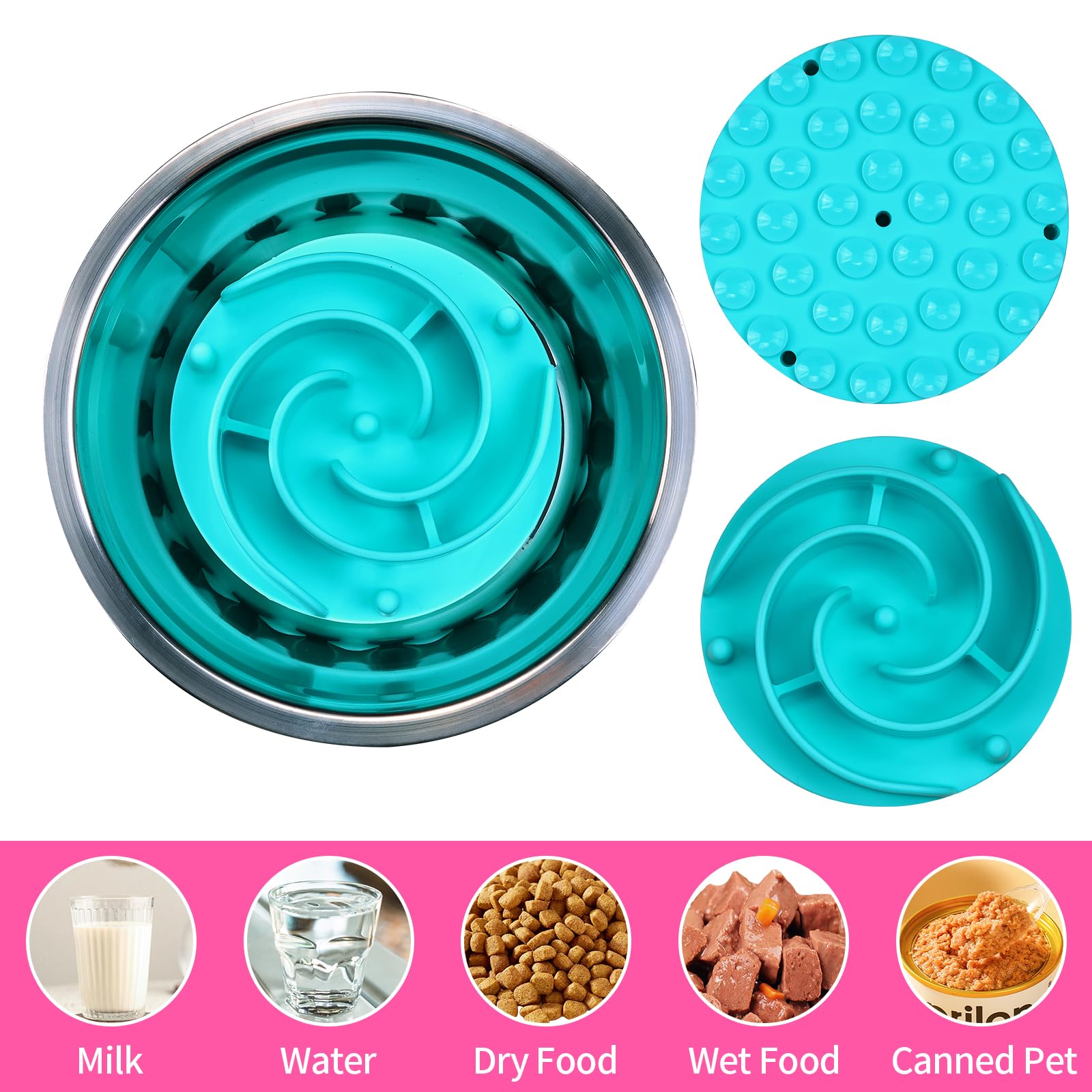 Bestalk teal-color-dog-meal-use shows calm, enjoyable feeding sessions.
