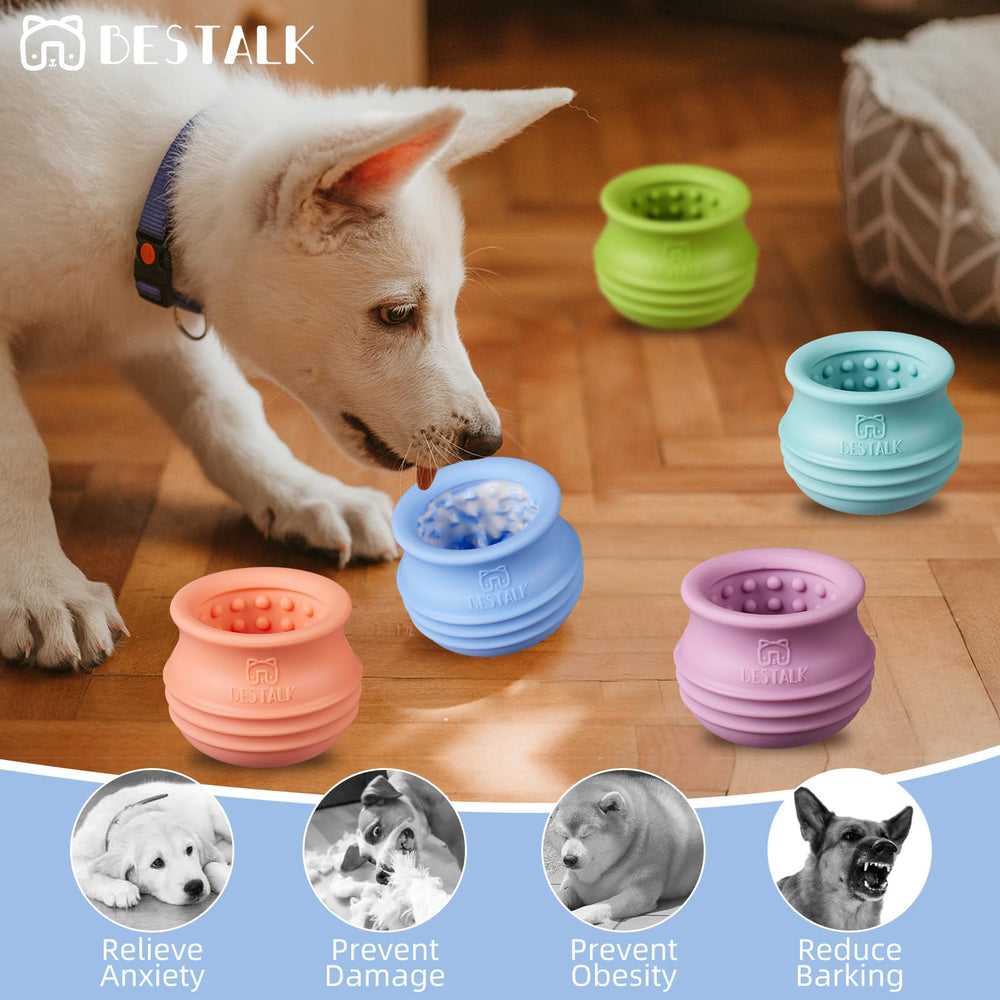 Bestalk textured-surface dog-toy invites licking to support engaging oral exploration.