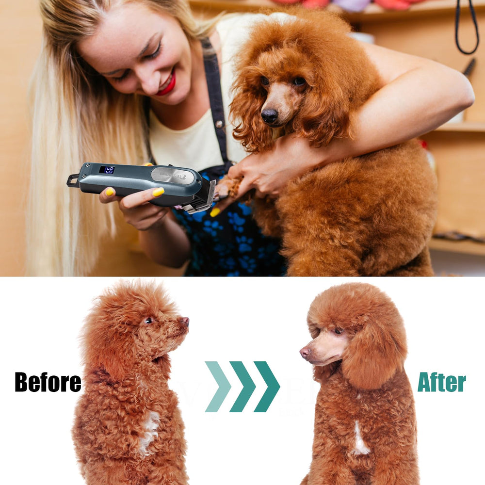 BESTBOMG dog clippers stainless blades closeup ensures durable trims