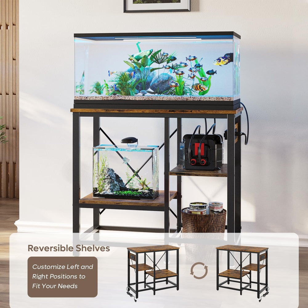 Bestier adjustable storage shelves canister-filter view illustrates flexible gear organization.