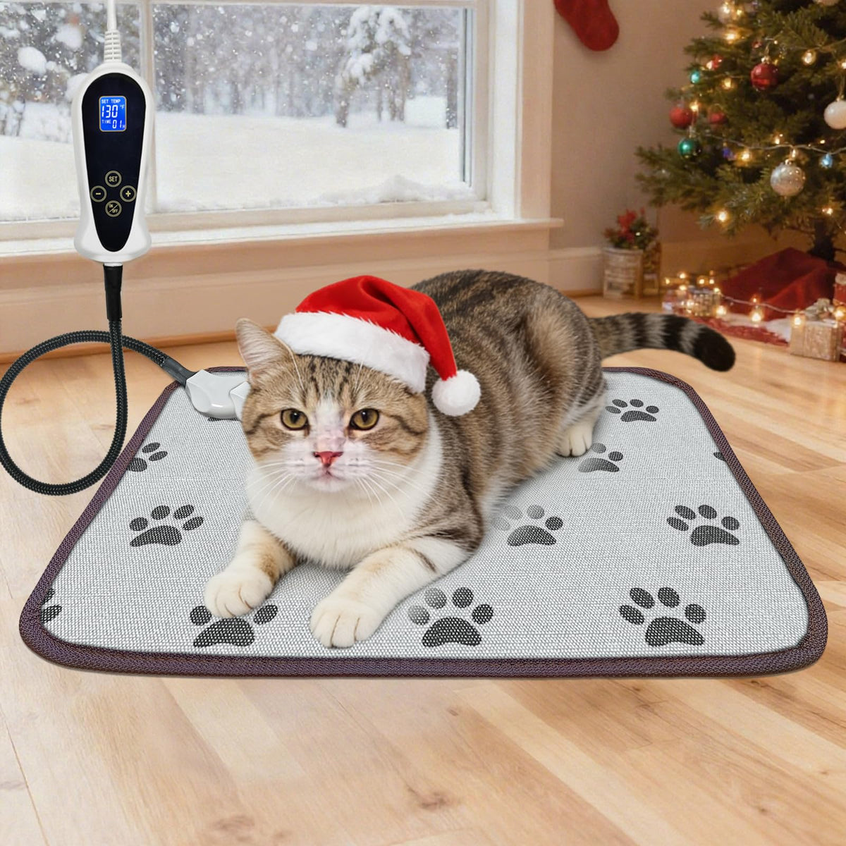 Bestio cat heating pad front view shows inviting warmth for pets.