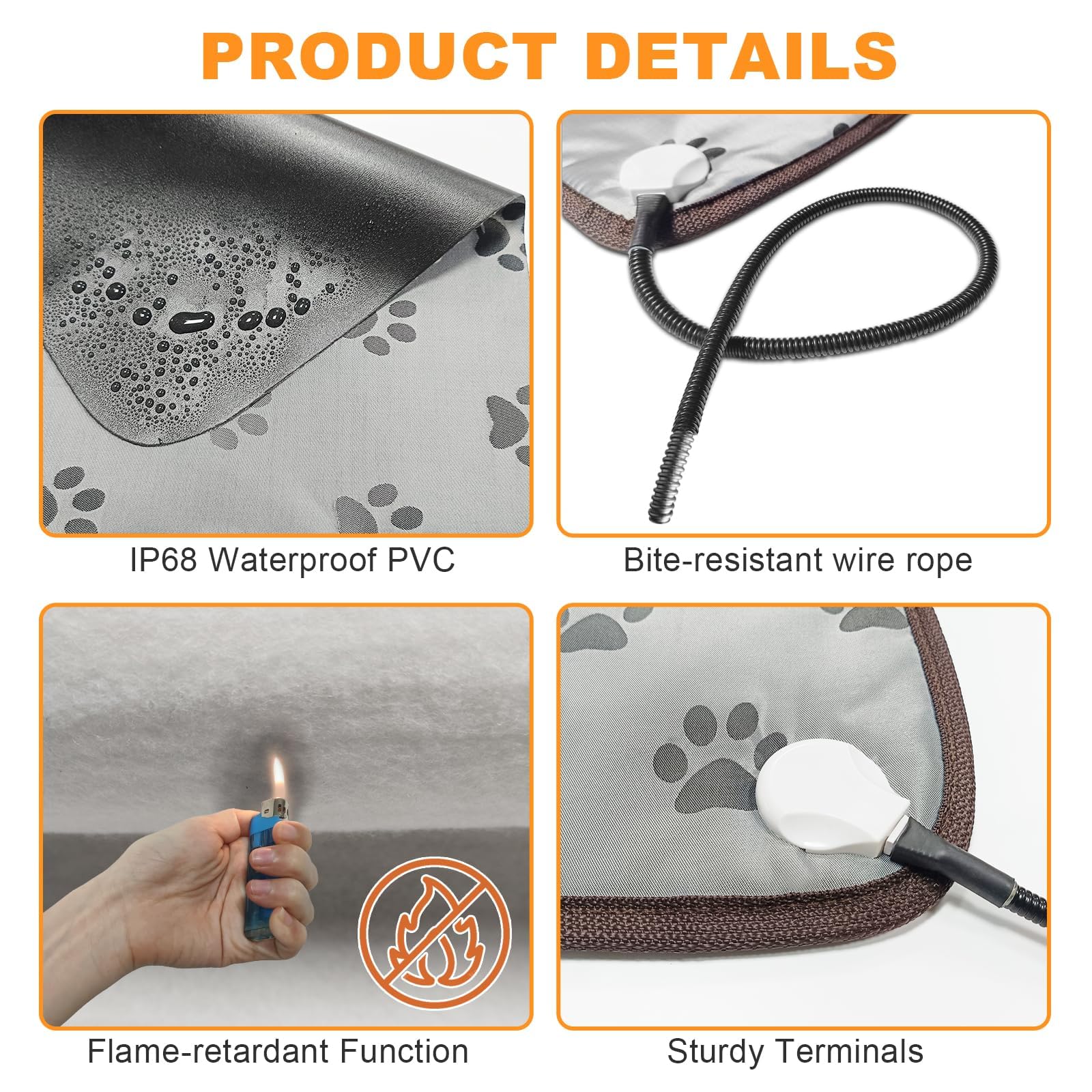 Bestio multi-size options image shows pads for kittens to large dogs.