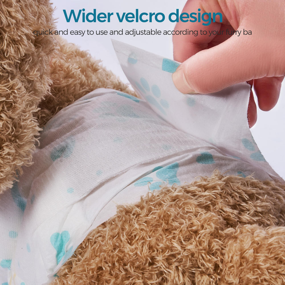 Bestle Male Dog Wrap absorbent core illustration highlighting quick gel formation.