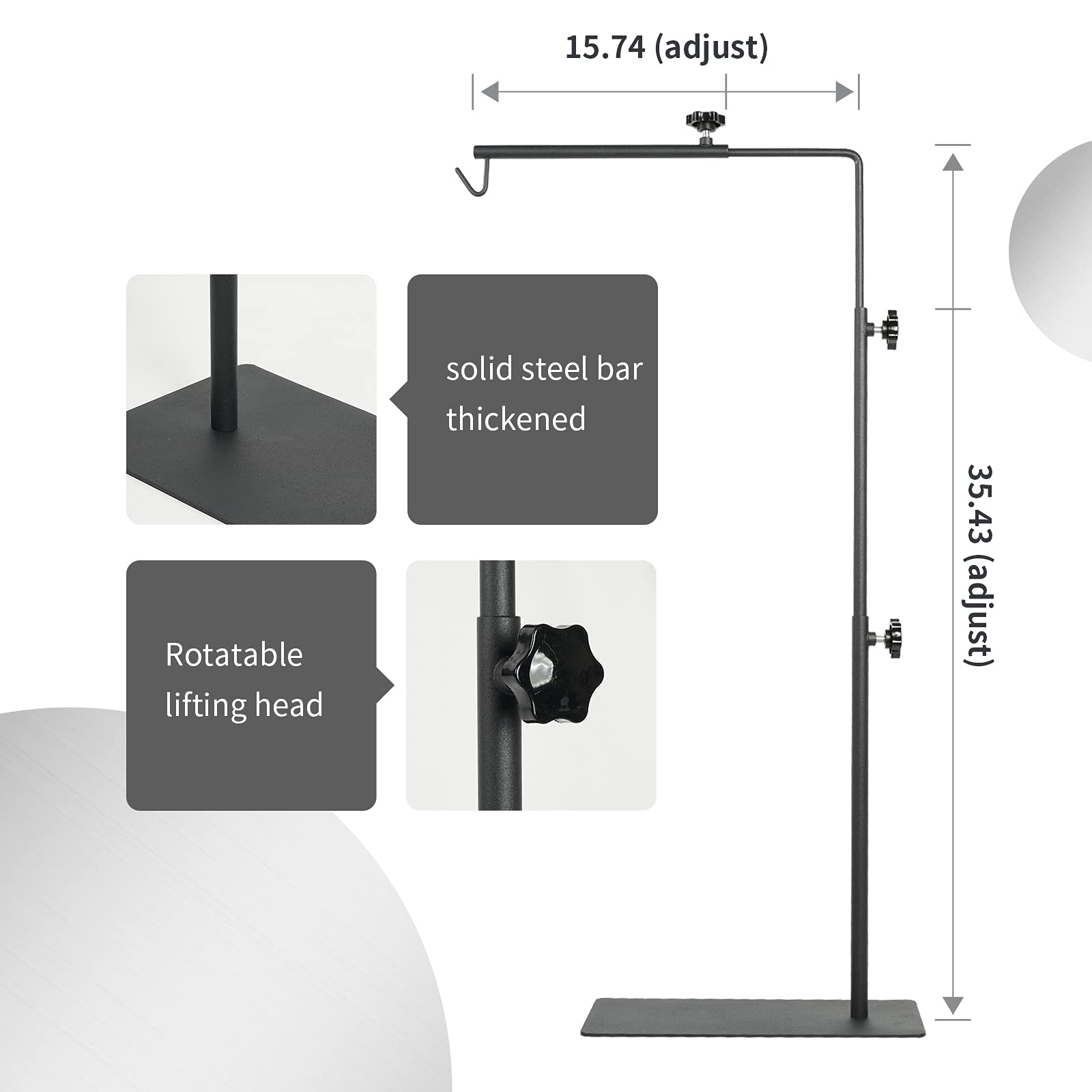BETAZOOER reptile lamp stand adjustable height highlights flexible positioning for varied tanks