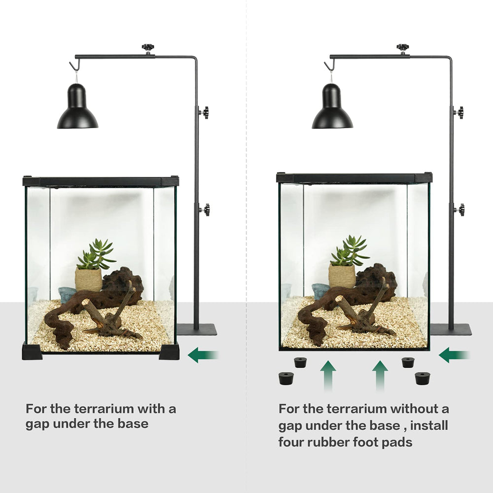 BETAZOOER reptile lamp stand assembly process shows easy setup for quick readiness