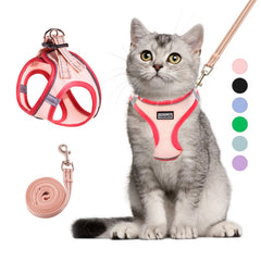 BETMAYPET cat-harness-pink-xxs snug-fit for small cats during daytime strolls