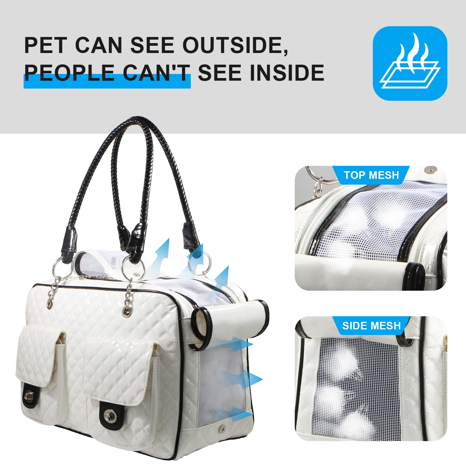 BETOP HOUSE internal security hook clips to a pet collar for added containment