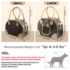 Betop House PU leather dog purse closeup highlights durable material