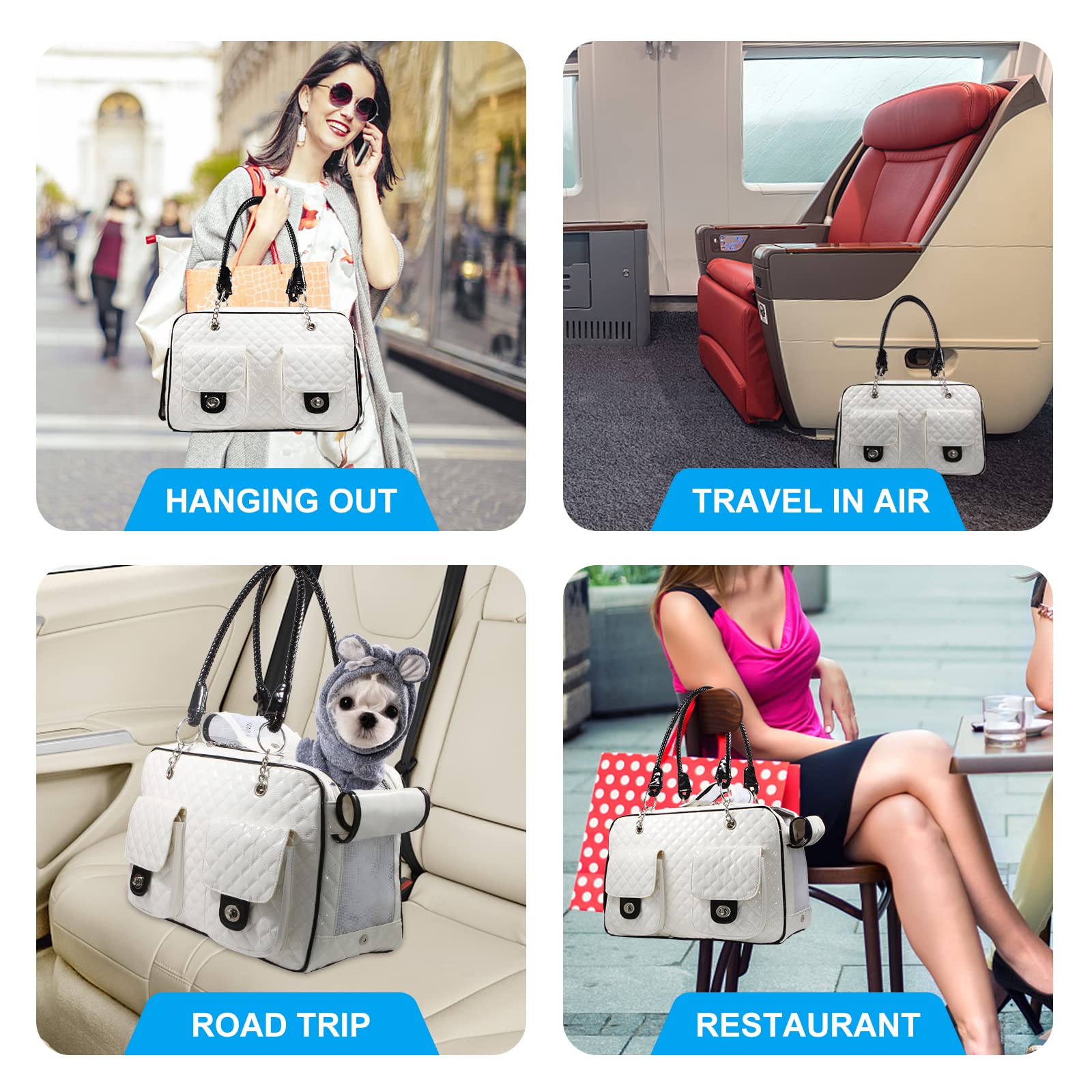 BETOP HOUSE purse-like design keeps your pet secure and blends with everyday style