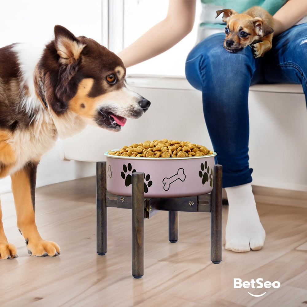 BETSEO dog bowl stand simple-assembly design makes setup easy.