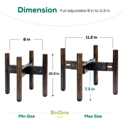 BETSEO dog bowl stand adjustable height showcases adaptability for bowls.