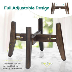 BETSEO wooden elevated feeder stand is sturdy and durable.