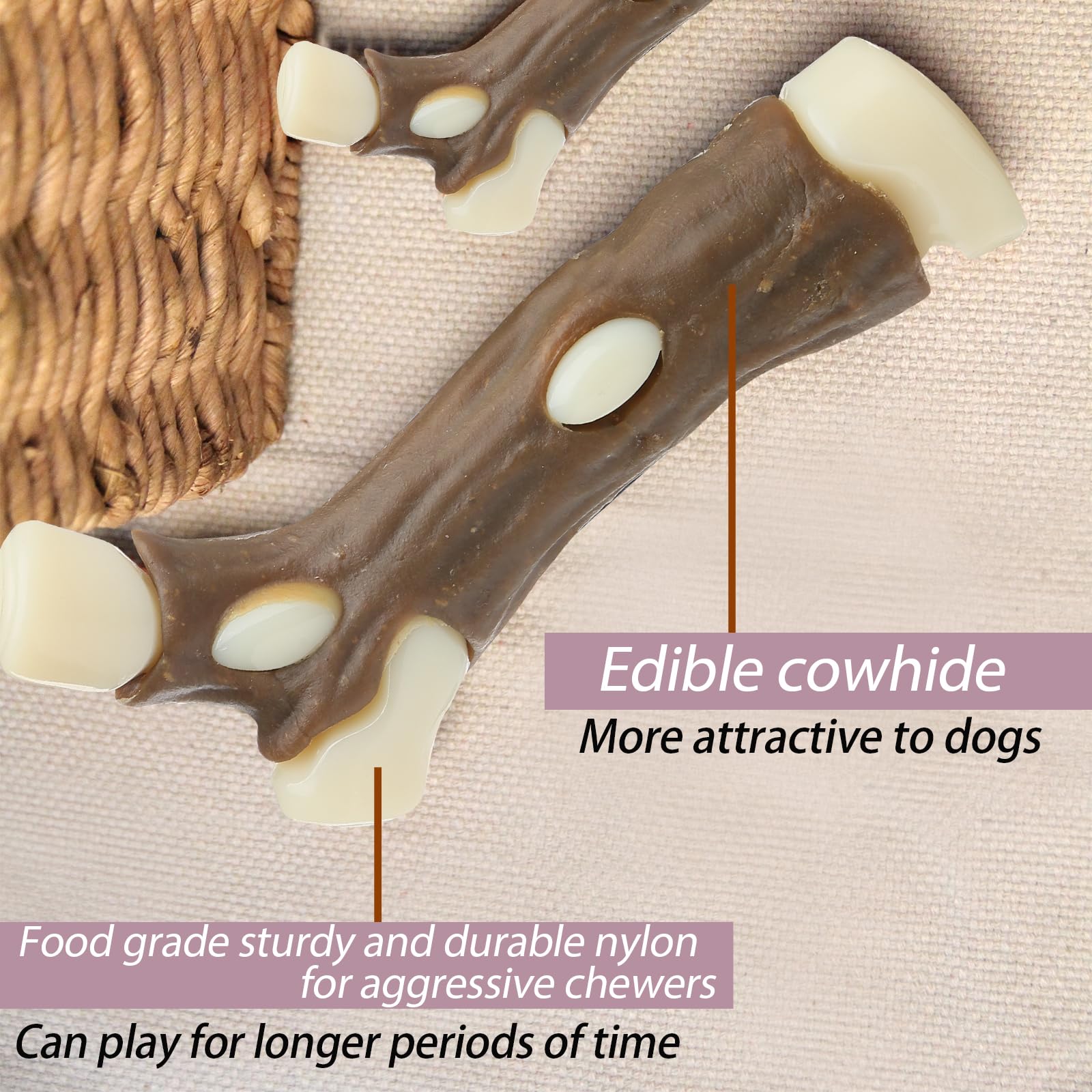 BETTEPROD creative shape dog chew design engages pets and reduces boredom.