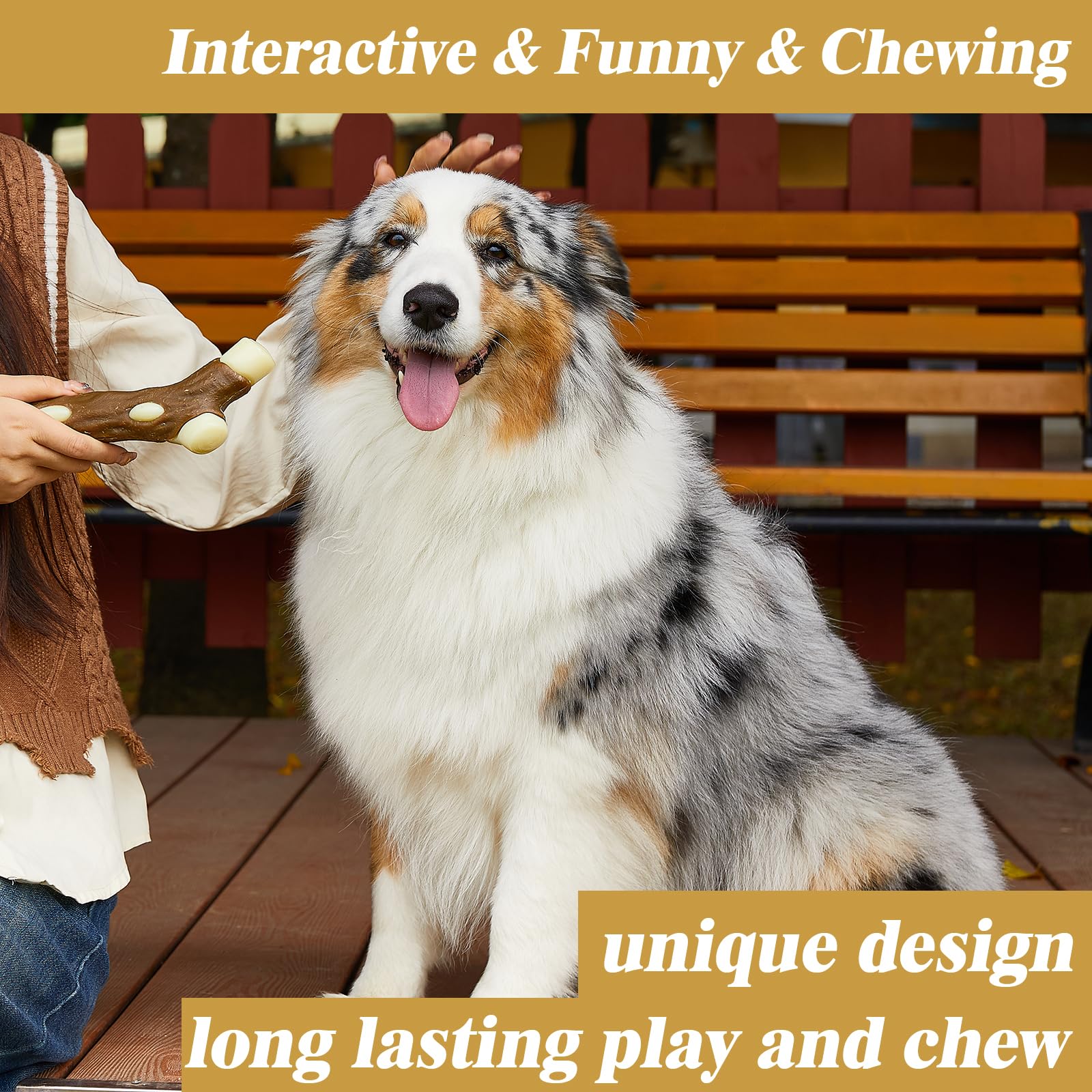 BETTEPROD dog bones large-size-4-9in supports multi-dog-size households during playtime