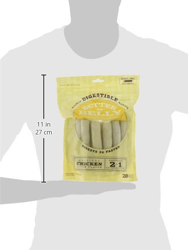 Better Belly Small Roll Bones three-pack on shelf highlighting fast-digesting, gluten-free chews.