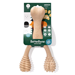 BetterBone Medium Density chew with trident wishbone for easy grip and dental play.