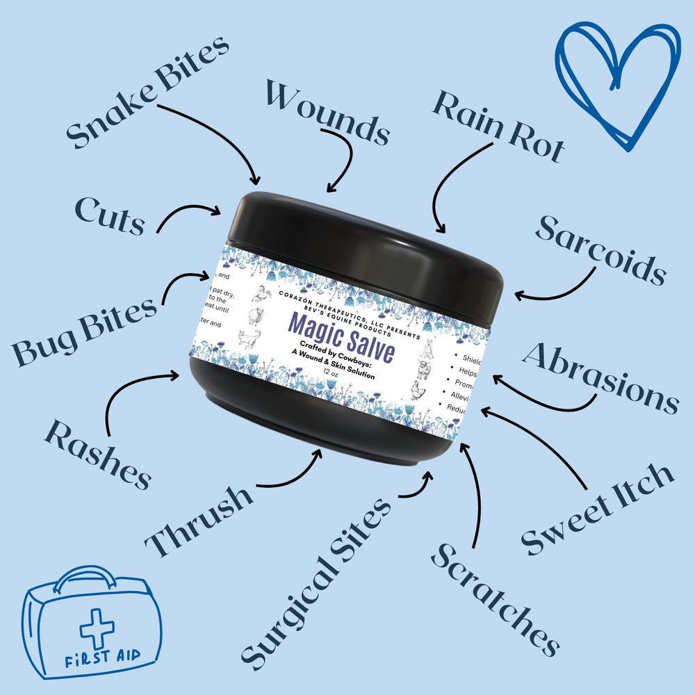 Bev's Magic Salve packaging 12 oz jar