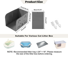 Beveetio foldable litter box cover stores flat for small spaces.