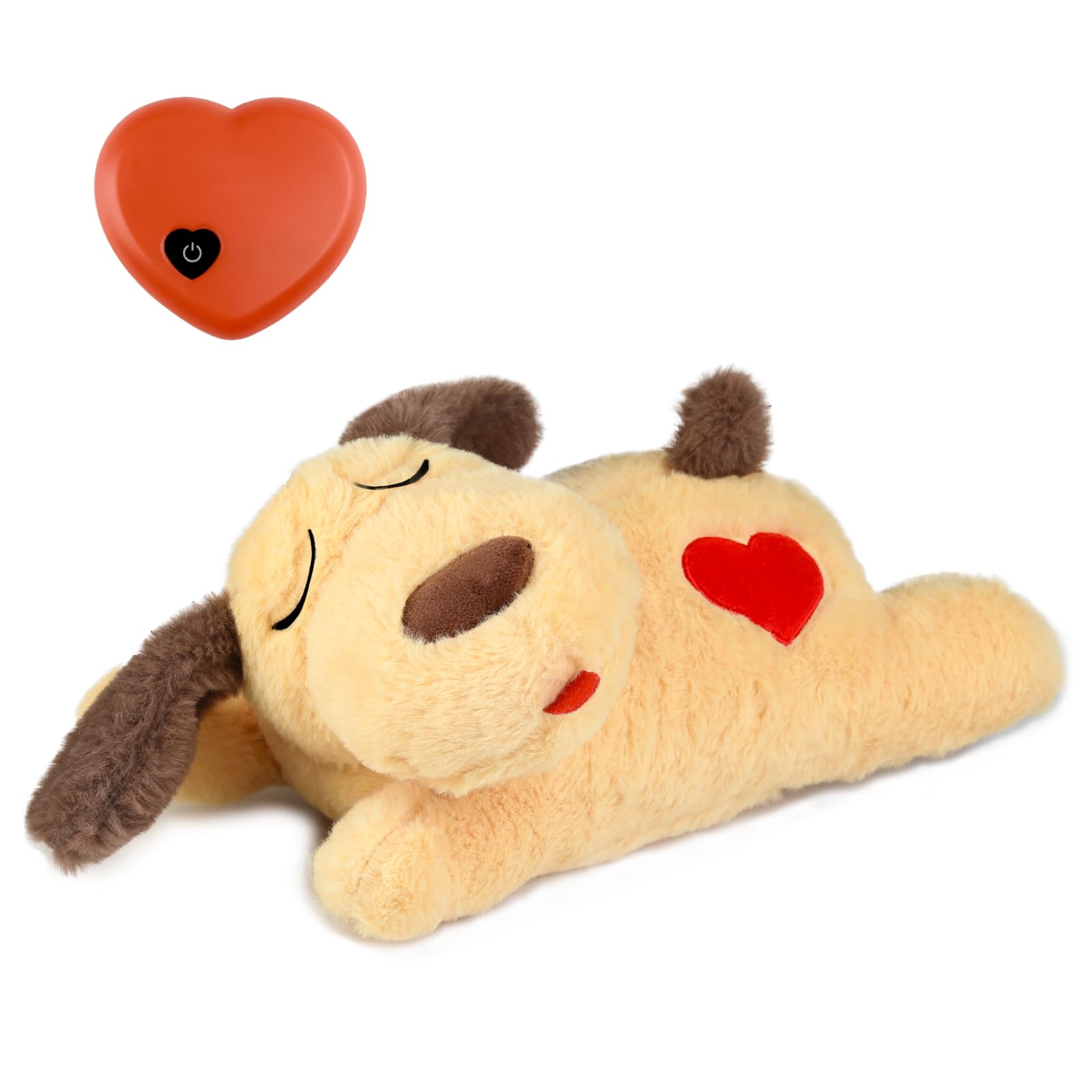 BEVERLYSHARK Heartbeat Puppy Toy front view calms anxious pets