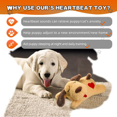 BEVERLYSHARK Heartbeat Puppy Toy close-up shows soft materials and safe design