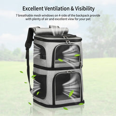 Beviliu Double Cat Carrier side view demonstrates dual-pet capacity and stability.