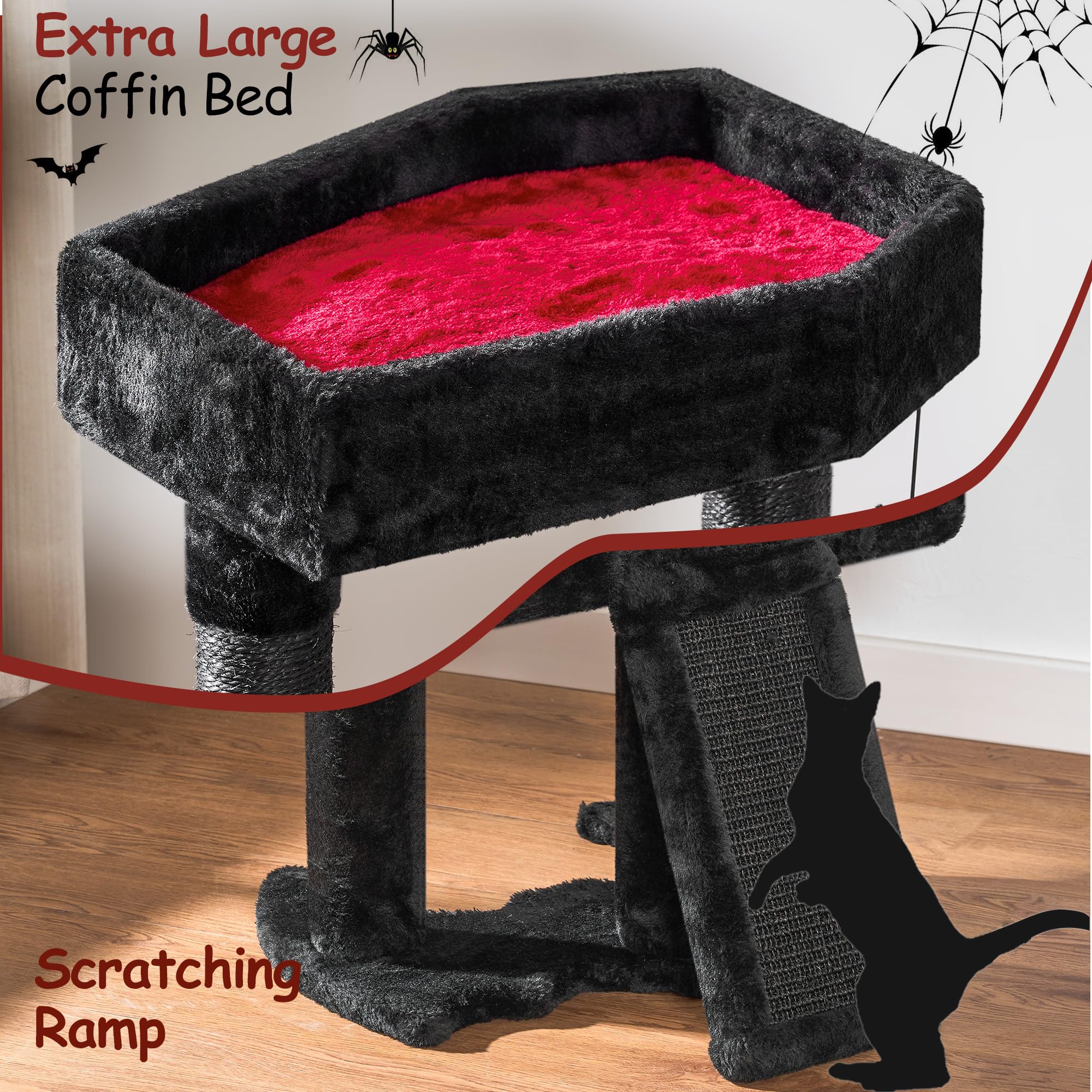 BEWISHOME Cat Tree Tower removable cushion simplifies cleaning and care.