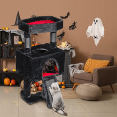 BEWISHOME Cat Tree Tower spider toy boosts hunting instincts during play.