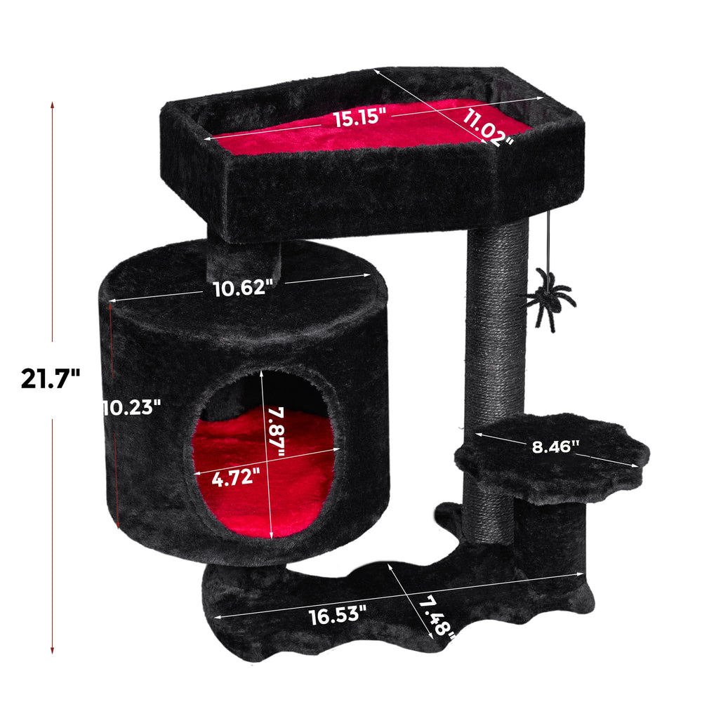 BEWISHOME sturdy base reduces wobble for confident feline play